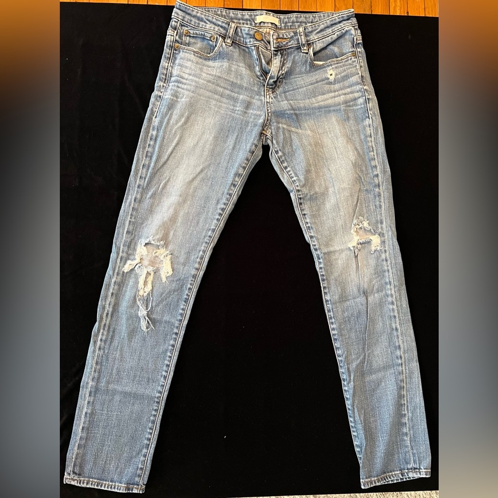 Uniqlo Women's Boyfriend Jeans - Light Blue
